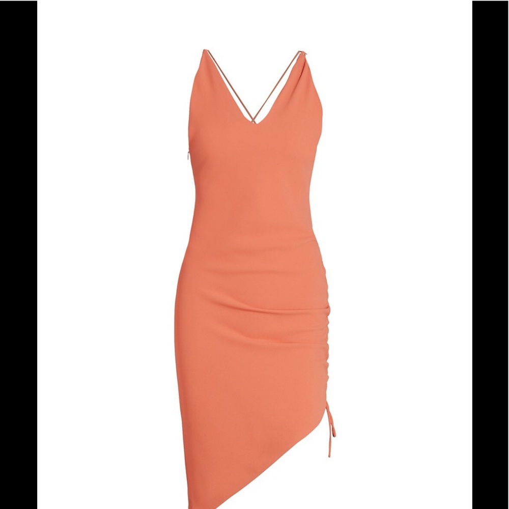 IRO brand Drawstring NEW apricot bodycon dress. flattering! Comfy! Size M